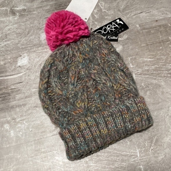 ADORA Multicolored Hand Knitted Beanie NWT - Picture 2 of 4